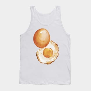 raw egg and a perfectly fried egg Tank Top